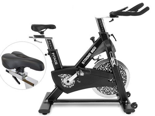 Bicicleta de spinning profesional con Bluetooth Fitage Strong 860