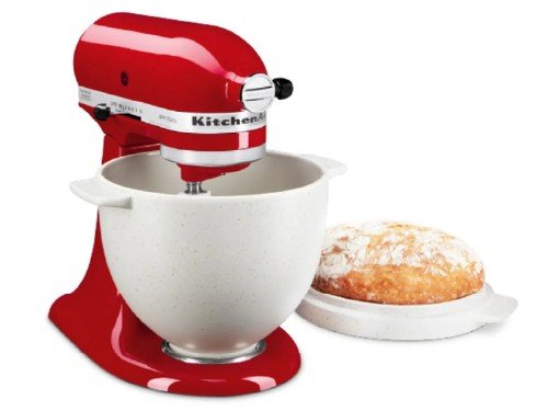 Combo KitchenAid Batidora Roja y Aditamento Bowl para Hacer Pan