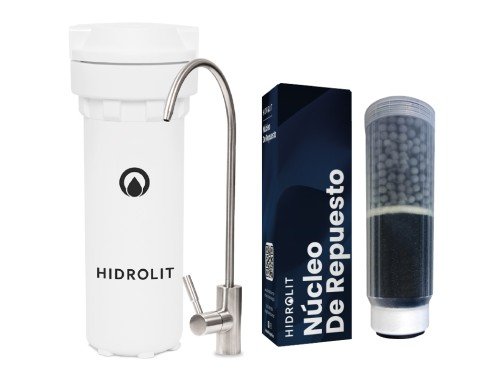 Filtro de agua para bajo mesada, alcaliniza el agua. Hidrolit