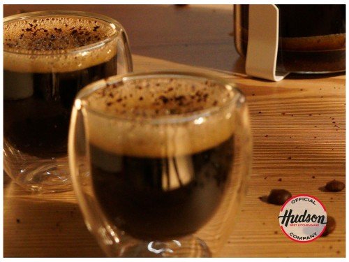 Set De 2 Vasos Doble Pared De Vidrio Linea Hudson Coffe