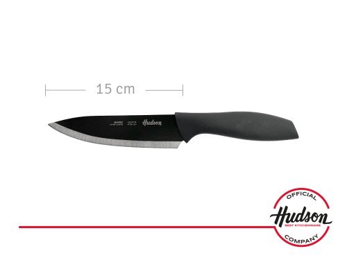 Cuchillo Chef 6 Basic Linea Hudson Acero Inoxidable Color Negro