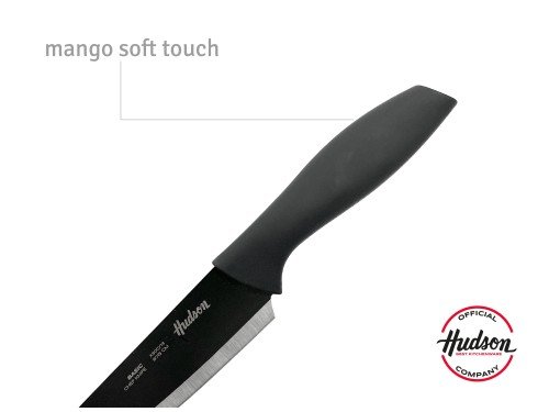 Cuchillo Chef 6 Basic Linea Hudson Acero Inoxidable Color Negro