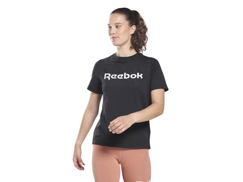 Remera Reebok Training Mujer Graphic Manga Corta Negra