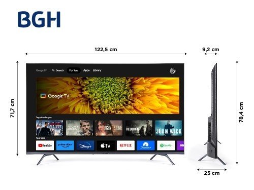 Smart TV 4K UHD 55" BGH Google TV B5523US6G