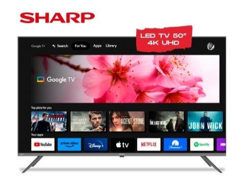 Smart TV UHD 4K 50" SHARP GOOGLE TV 4T-C50FL6L