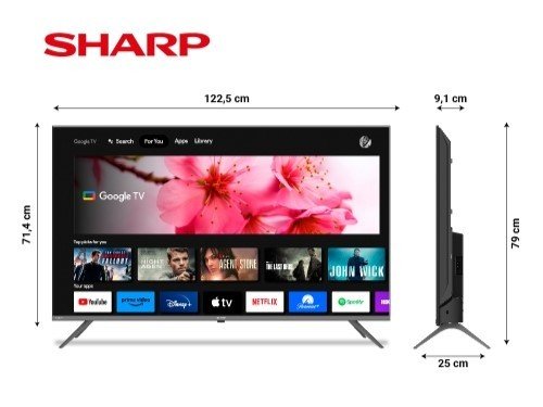 Smart TV UHD 4K 55" SHARP GOOGLE TV 4T-C55FL6L