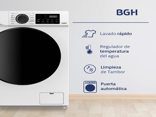 Lavarropas BGH Inverter Carga Frontal 8kg BWFI08W24AR