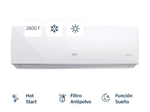 Aire Acondicionado Split Frío/Calor BGH 2300F 2600W BS26WCAU