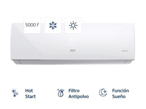 Aire Acondicionado Split Frío/Calor BGH 4400F 5200W BSH52WCU