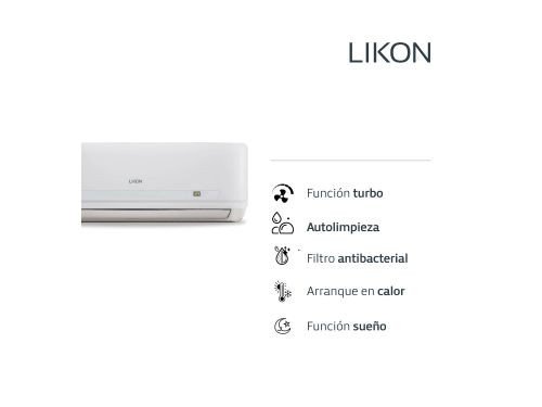 Aire Acondicionado Split Frío/Calor Likon 3000F 3500W LKS35WCCR