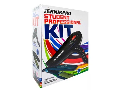 Kit Plancha + Secador De Pelo Profesional Teknikpro Student