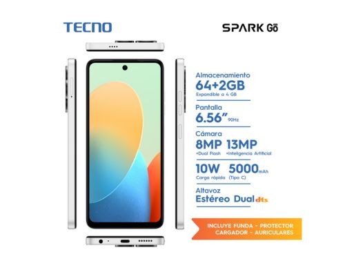 Smartphone Tecno BG6m Spark Go 2024 64+2gb