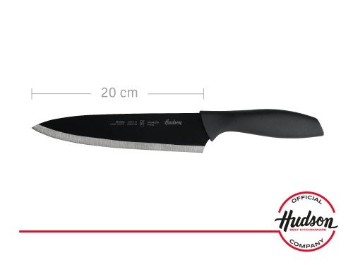 Cuchillo Chef 8'' Basic Linea Hudson Acero Inoxidable Color Negro