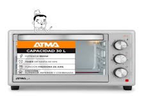 Horno Electrico ATMA 30lts Grill Con Freidora de Aire 1500W HGFA3023PI