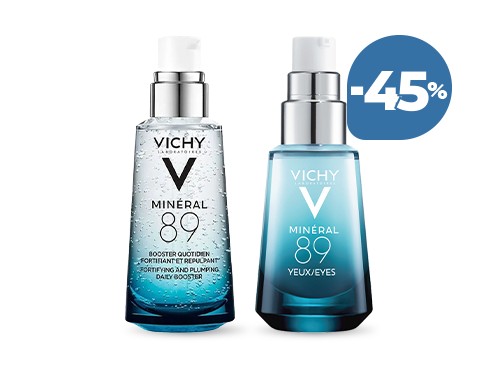 Combo Hidratante Mineral 89: Serum + Contorno de Ojos Vichy