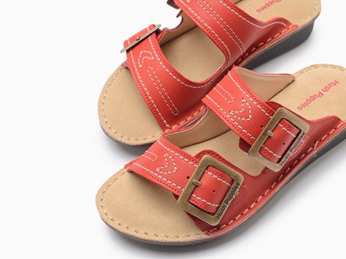 Sandalias Mujer Hush Puppies Saby Boho rojo