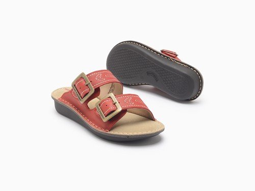 Sandalias Mujer Hush Puppies Saby Boho rojo