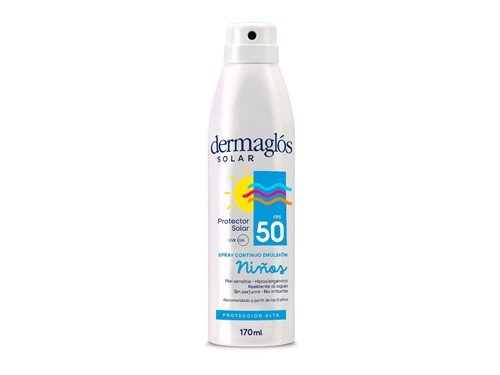 Protector Solar Niños Dermaglós FPS50 Spray Continuo x170ml