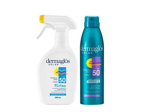 Kit Protector Solar Dermaglós FPS 50 Spray + Niños Gatillo