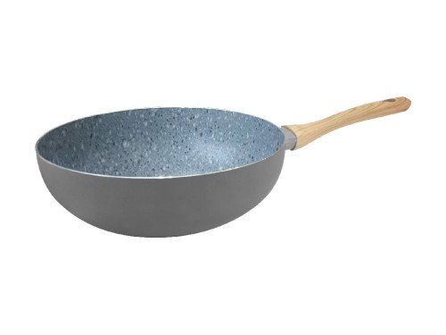 Wok Antiadherente Hudson 28 Cm Aluminio Color Gris