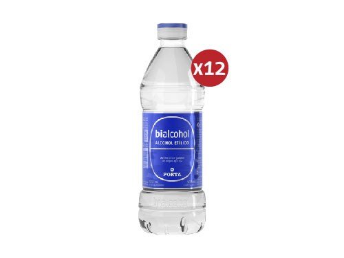 12 unid. Alcohol al 96% 500ml Alcohol alimenticio