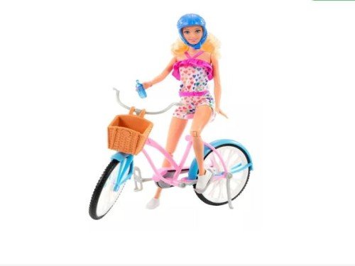 Barbie Muñeca Articulada Paseo En Bicicleta Con Accesorios