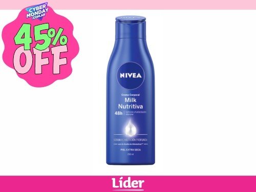 NIVEA Corporal  Body Milk Nutritiva Piel Extra Seca x 250 Ml.