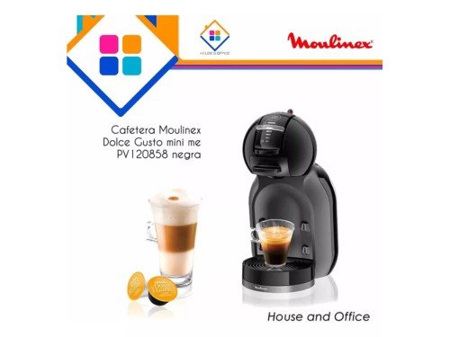 Cafetera Moulinex Pv120858 - Mini Me Negra - Con cápsulas