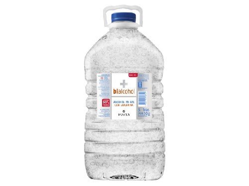 Alcohol en gel Neutro con Glicerina Bialcohol 5L Rápida absorción