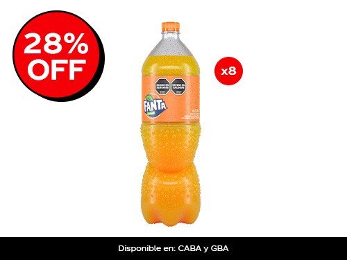 Fanta Naranja 1.75L x8