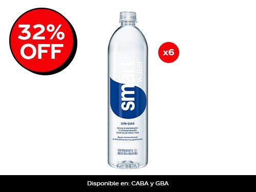 Smartwater Sin Gas 1.5L x6