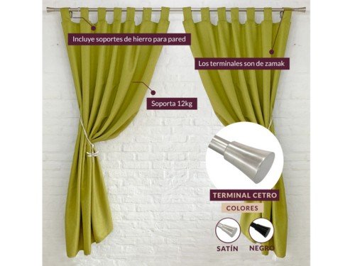 Barral Hierro Extensible Hasta 1,70 mts Odin Satin Cortinas Ambiente