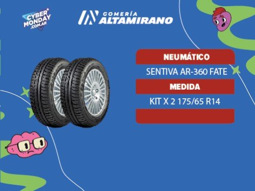 Kit 2 Nuemáticos 175/65 R14 82H TL SENTIVA AR-360 FATE