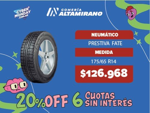 Neumático 175/65 R14 82T TL PRESTIVA FATE