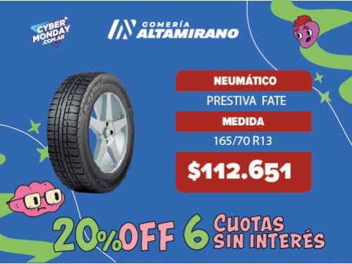 Neumático 165/70 R13 79T TL PRESTIVA FATE