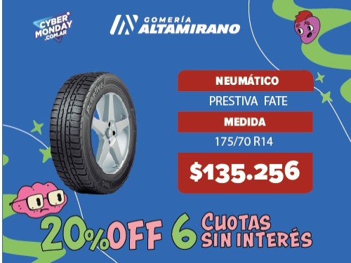 Neumático 175/70 R14 84T TL PRESTIVA FATE