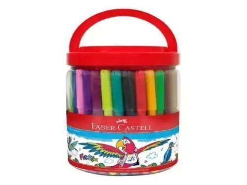 Marcadores Faber Castell balde x100