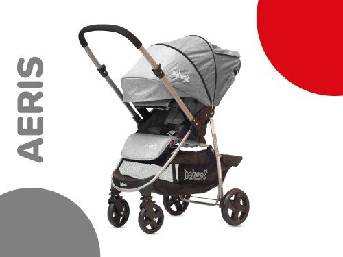 Cochecito de Paseo con Manillar Rebatible 1390 gris Bebesit