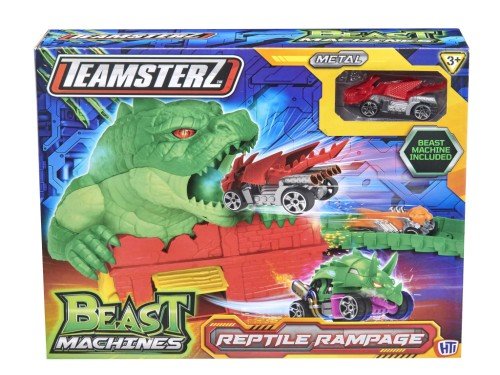 Pista de autos Teamsterz Curva 1 Vehiculo Beast Machines Reptile