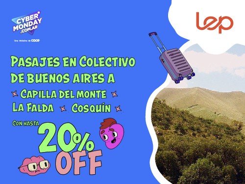 Viajá a Capilla del Monte con un 20% OFF en 6 cuotas sin interes