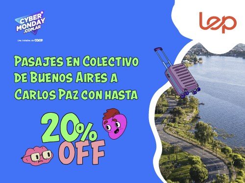 Viajá de Buenos Aires a Carlos Paz 20% OFF en 6 cuotas sin interes