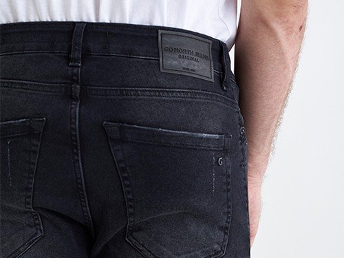 Jean corte slim, desgastado con roturas de hombre - Go North