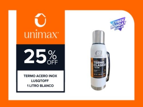 Termo Acero Inoxidable Lusqtoff 1 L Frio/calor Blanco Tl1-9B