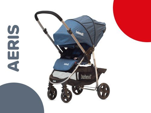 Cochecito de Paseo con Manillar Rebatible Azul Bebesit