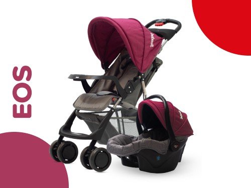 Cochecito travel system EOS morado con huevito Bebesit