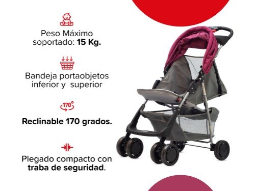 Cochecito travel system EOS morado con huevito Bebesit