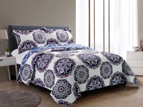 Cubrecama Quilt Cover Reversible +fundas - Importados varios diseños