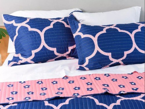 Cubrecama Quilt Cover Reversible +fundas - Importados varios diseños