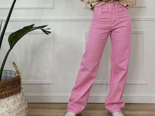 Jeans Wide Leg Nerina Pink By Cataleia