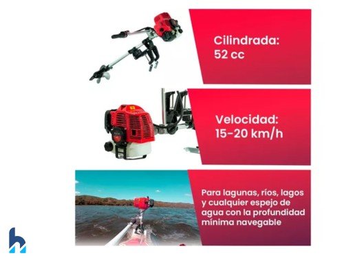 MOTOR FUERA DE BORDO 2T REFREGADO POR AIRE 52 CC PARA BOTE PEKTRA